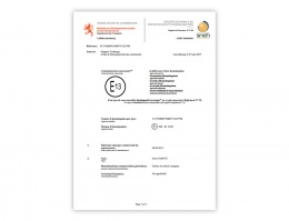 E13 No. 10R-0514321 certificate